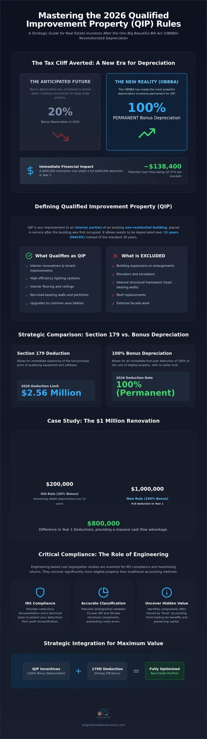 Qualified Improvement Property (QIP) Depreciation Rules: The 2026 Strategic Guide