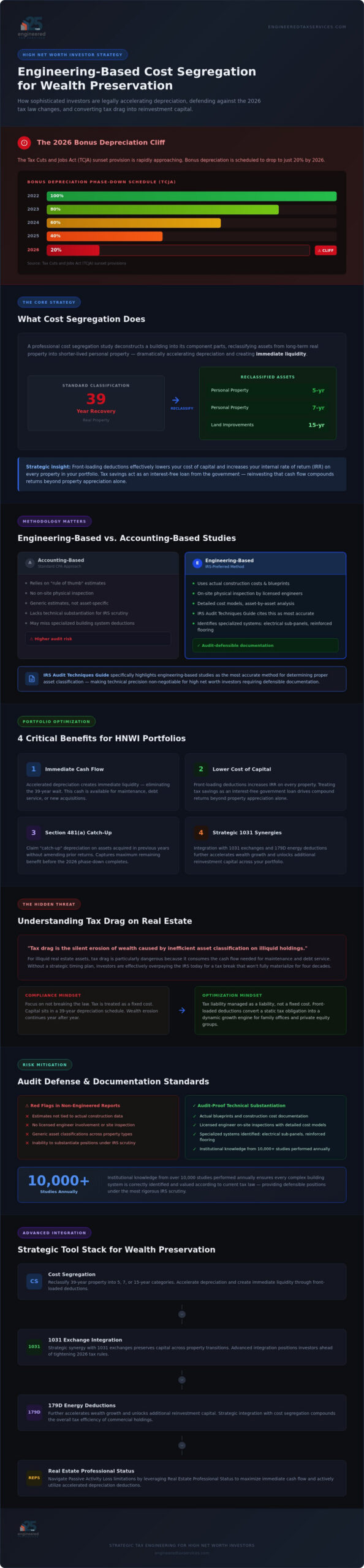 Cost Segregation: 2026 Wealth Guide for HNW Investors