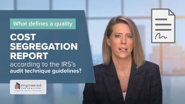 What Does the IRS Define as a Quality Cost Segregation Report?