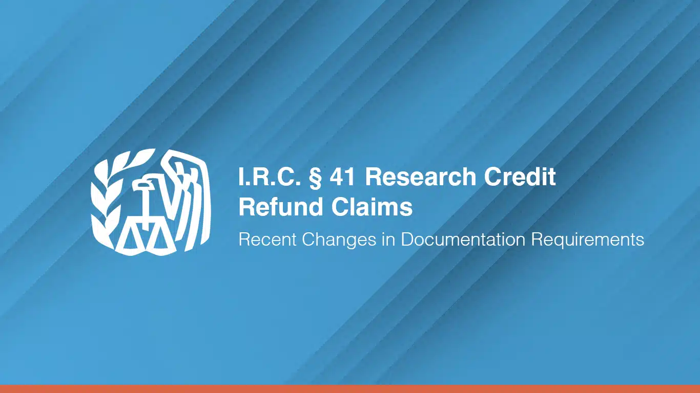 recent-changes-ir IRS Guidance on I.R.C. § 41 Research Credit